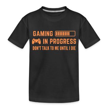 Jeu en cours - T-shirt bio Premium Enfant - noir - Devant