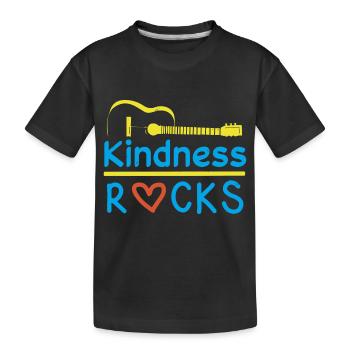 KINDNESS ROCKS - Kids' Premium Organic T-Shirt - black - Front