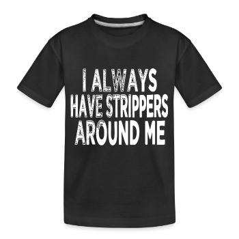 happy computer funny sayings caution - Kids' Premium Organic T-Shirt - black - Front