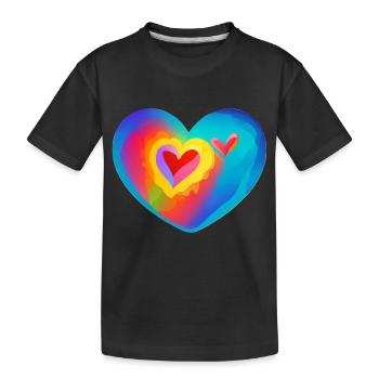 Hochzeit Muttertag Valentinstag Verlobung Liebe - Kinder Premium Bio T-Shirt - Schwarz - Vorne