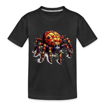 Bunte lustige Comic Spinne für Kinder - Kinder Premium Bio T-Shirt - Schwarz - Vorne