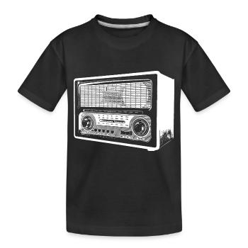 Radio rétro - T-shirt bio Premium Enfant - noir - Devant