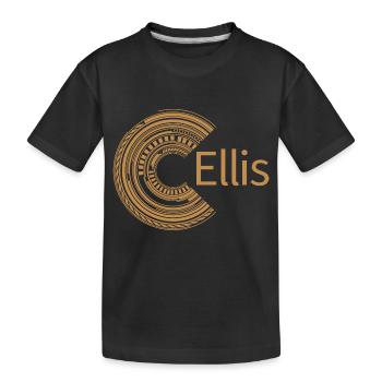 For Ellis - Kids' Premium Organic T-Shirt - black - Front