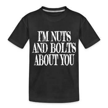 drôle de robots pyjama de noël cet ingénieur geek - T-shirt bio Premium Enfant - noir - Devant