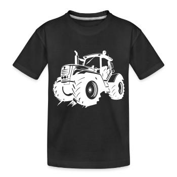 Tractor Farmer Farmer Symbol - Kids' Premium Organic T-Shirt - black - Front