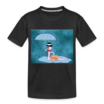 Homeless Worm - Kids' Premium Organic T-Shirt - black - Front