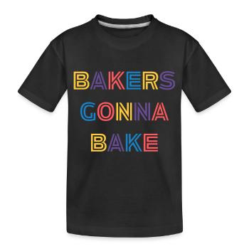 Bäcker werden backen - Kinder Premium Bio T-Shirt - Schwarz - Vorne