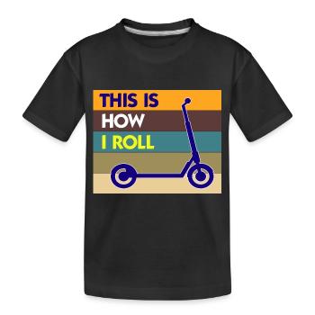 E-Scooter Roller Scooter - T-shirt bio Premium Enfant - noir - Devant