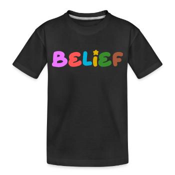 Glaube positives denken - Kinder Premium Bio T-Shirt - Schwarz - Vorne