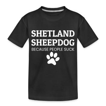 Hund Dog - Kinder Premium Bio T-Shirt - Schwarz - Vorne