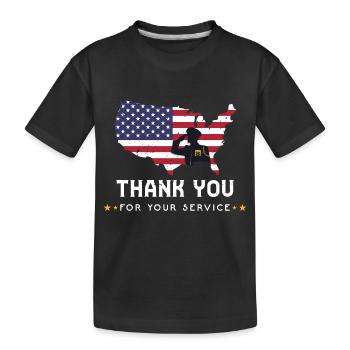 Thank You For Your Service Patriotic Veterans Day - T-shirt bio Premium Enfant - noir - Devant