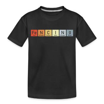 Fencing Periodic Table of the Elements - Kids' Premium Organic T-Shirt - black - Front