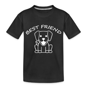 Dog Hund - Kinder Premium Bio T-Shirt - Schwarz - Vorne