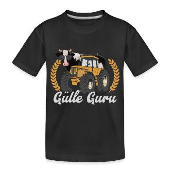 Gülle Guru - Kinder Premium Bio T-Shirt - Schwarz - Vorne