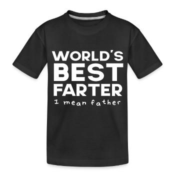 Meilleur agriculteur du monde, je veux dire père - T-shirt bio Premium Enfant - noir - Devant