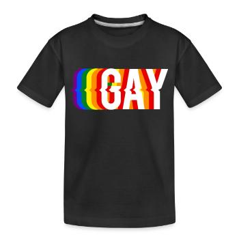 GAY SLOGAN LGBTQ+ PRIDE - T-shirt bio Premium Enfant - noir - Devant
