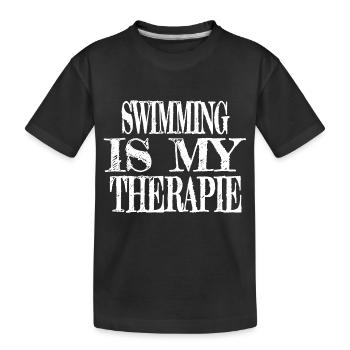 Cyclisme aquatique amusant Meilleure natation amusante - T-shirt bio Premium Enfant - noir - Devant