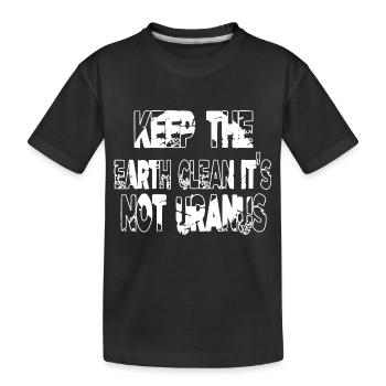 art spaceship astronomy tshirt funny happy - Kinder Premium Bio T-Shirt - Schwarz - Vorne