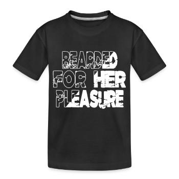 beard fear harden joke playoff beard facical hair - Kinder Premium Bio T-Shirt - Schwarz - Vorne