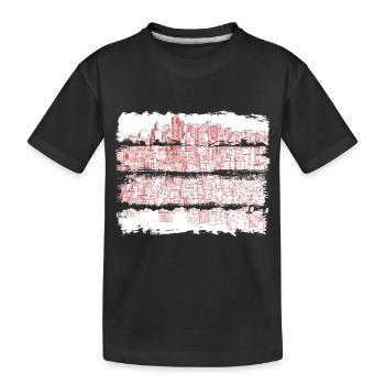 City usa illinois america travel united states - Kids' Premium Organic T-Shirt - black - Front