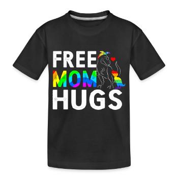 Free Mom Hugs - Kinder Premium Bio T-Shirt - Schwarz - Vorne