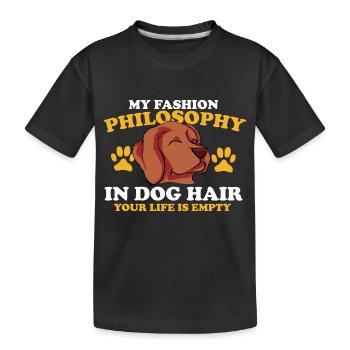 Philosophie Hunde Lehrer Poesie Wissenschaft - Kinder Premium Bio T-Shirt - Schwarz - Vorne