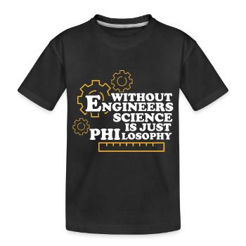 Philosophie Lehrer Poesie Wissenschaft Lesen Buch - Kinder Premium Bio T-Shirt - Schwarz - Vorne