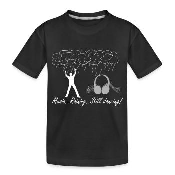 Dancing Dance Music - Kids' Premium Organic T-Shirt - black - Front