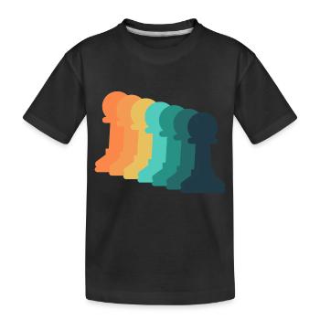 Échecs de jeu Vintage - T-shirt bio Premium Enfant - noir - Devant