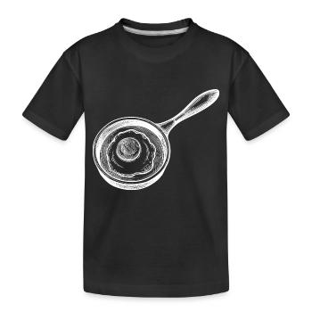 Poêle à œufs frits - T-shirt bio Premium Enfant - noir - Devant