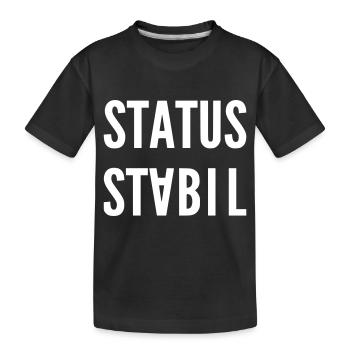 STATUS STABIL - Kinder Premium Bio T-Shirt - Schwarz - Vorne