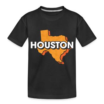 Houston Map Design for Proud Houston Residents - Kids' Premium Organic T-Shirt - black - Front