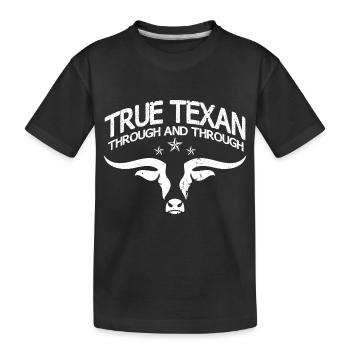 Echter Texaner durch und durch - Kinder Premium Bio T-Shirt - Schwarz - Vorne