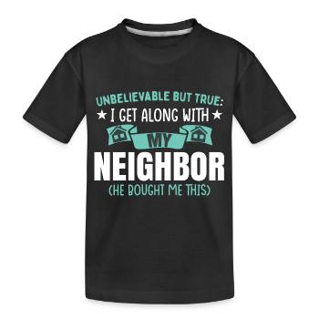 Communauté de quartier Voisin Funny Village - T-shirt bio Premium Enfant - noir - Devant