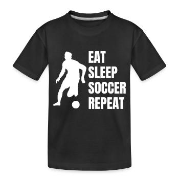 Fußballspieler Fußballdesign Fußballmannschaft - Kinder Premium Bio T-Shirt - Schwarz - Vorne