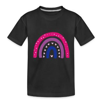 Bisexual Rainbow Rainbow Pride LGBTQ+ Bi - Kids' Premium Organic T-Shirt - black - Front
