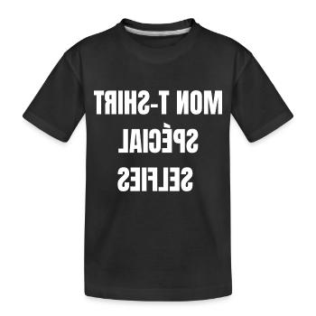 Mon t shirt spécial selfies - T-shirt bio Premium Enfant - noir - Devant