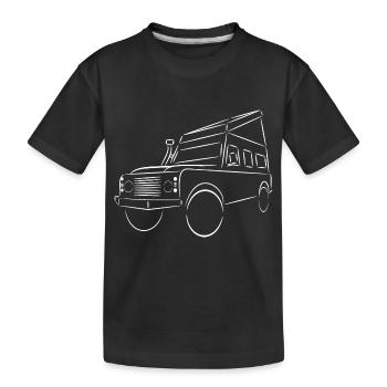 Défenseur avec toit surélevé - T-shirt bio Premium Enfant - noir - Devant