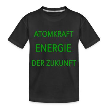 Atomkraft Energie der Zukunft - Kinder Premium Bio T-Shirt - Schwarz - Vorne