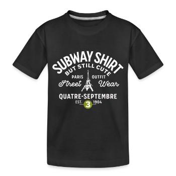 Paris subway shirt September 4 - Kids' Premium Organic T-Shirt - black - Front