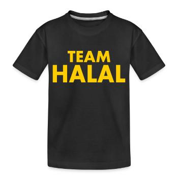 Team halal - Kinder Premium Bio T-Shirt - Schwarz - Vorne