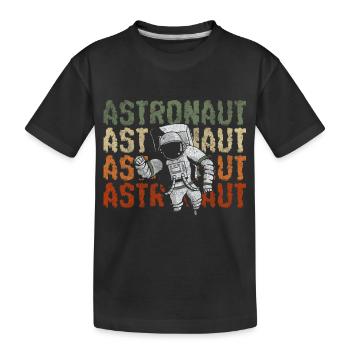 Weltraum Raumfahrt Kosmonaut - Kinder Premium Bio T-Shirt - Schwarz - Vorne