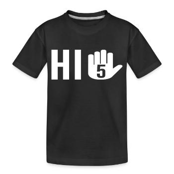 5th Birthday Gift Idea - Kids' Premium Organic T-Shirt - black - Front
