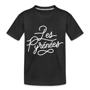 Les Pyrénées - T-shirt bio Premium Enfant - noir - Devant