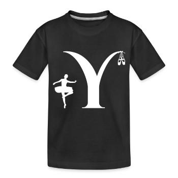 Lettre y ballerine - T-shirt bio Premium Enfant - noir - Devant