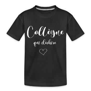 collègue qui déchire - T-shirt bio Premium Enfant - noir - Devant