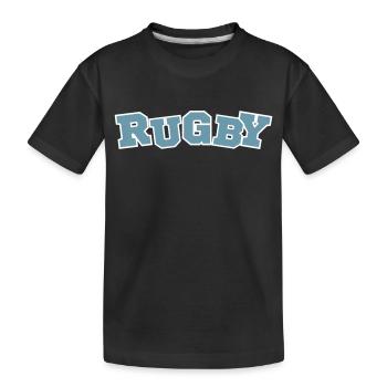 Rugby : clair, puissant, classique - T-shirt bio Premium Enfant - noir - Devant
