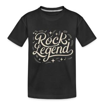 Rock Legend Rock And Roll Musikliebhaber - Kinder Premium Bio T-Shirt - Schwarz - Vorne