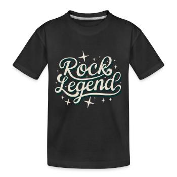 Rock Legend Rock And Roll Musikliebhaber - Kinder Premium Bio T-Shirt - Schwarz - Vorne