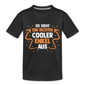 Opa Oma Enkelkind Enkel - Kinder Premium Bio T-Shirt - Schwarz - Vorne